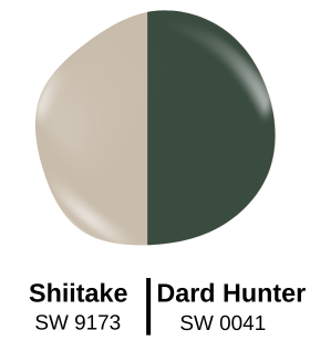 Shiitake anad Dard Hunter by Sherwin Williams
