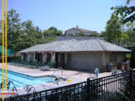 pool and shower house